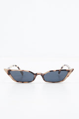 Beige Leopard Slim Pointed Cat Eye Sunglasses - Shelsy-Sunglasses