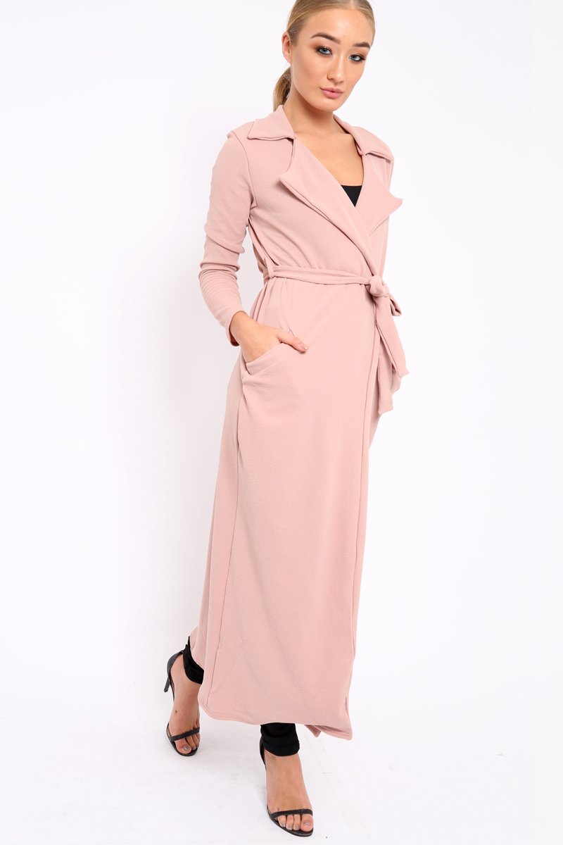 Beige Long Duster Jacket - Gigi-Jackets
