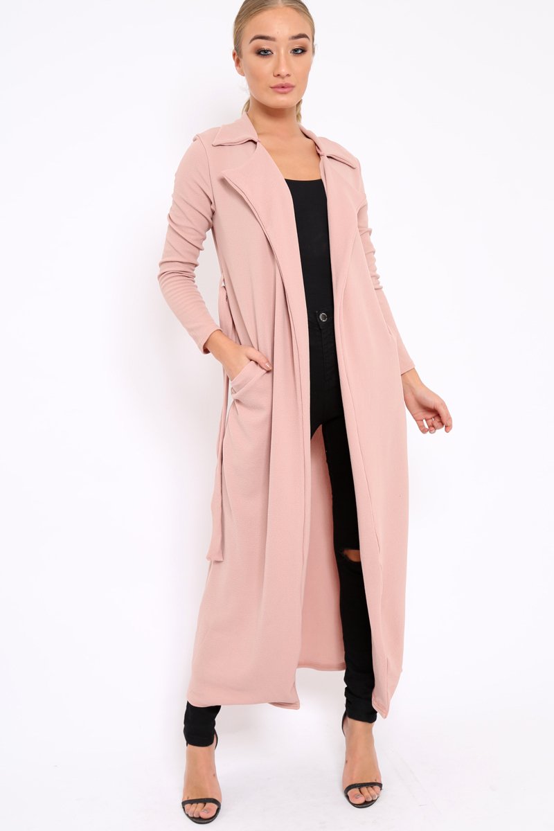 Beige Long Duster Jacket - Gigi-Jackets