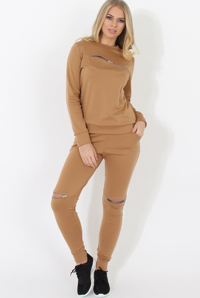 Beige Loungewear Set - Khloe-Loungewear
