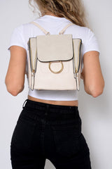 Beige Multi Way Adjustable Ring Front Bag - Olina-Bags