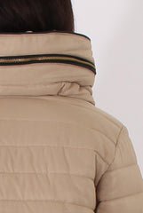 Beige Padded Coat - Zara-Coats