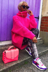 Beige Snake Coated Zip Front Trousers - Destynie-Trousers