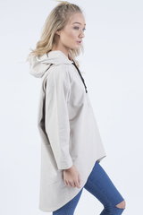 Beige Star Diamante Oversized Hoodie - Sarah-Loungewear
