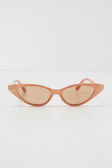 Beige Tinted Lens Mini Cat Eye Sunglasses - Ezrie-Sunglasses
