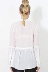 Belle White Crochet Detail Top-Tops