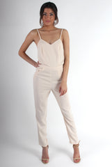 Bethan Apricot Low Tie Back Jumpsuit-Jumpsuits