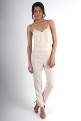 Bethan Apricot Low Tie Back Jumpsuit-Jumpsuits