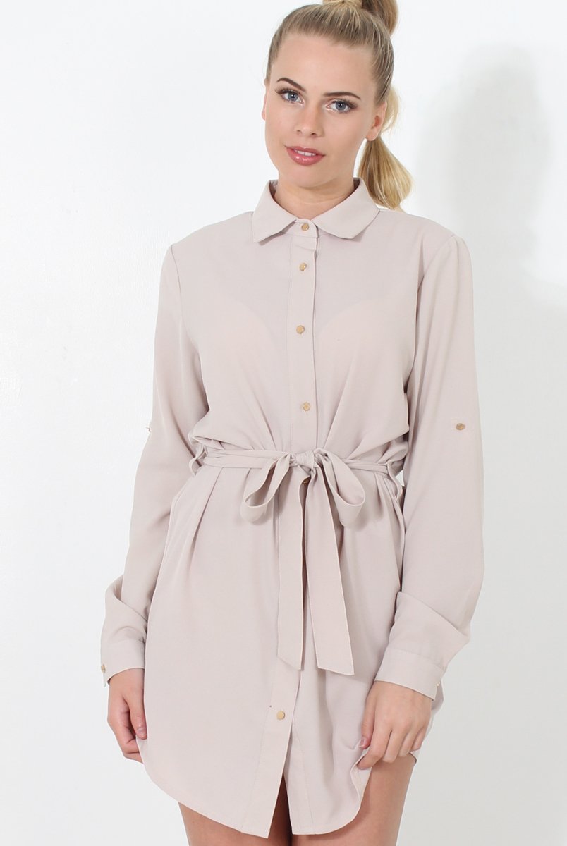 Bethan Stone Shirt Dress-Dresses