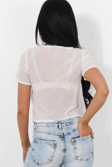 Biddy White Crochet Top-Tops