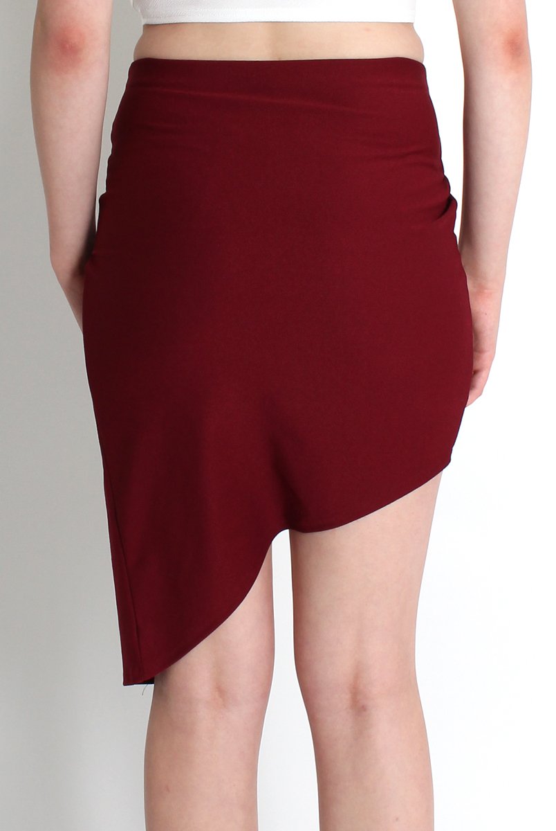 Billy Wine Asymmetric Skirt-Skirts