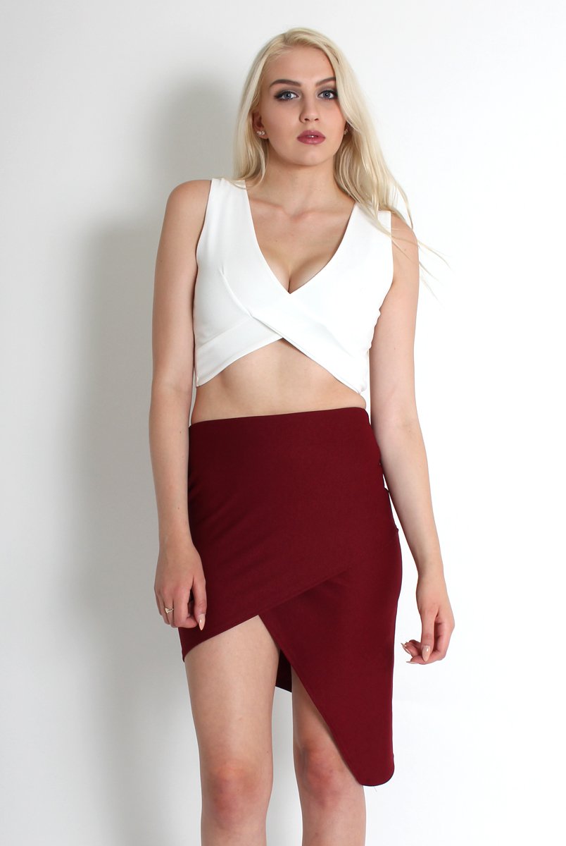 Billy Wine Asymmetric Skirt-Skirts
