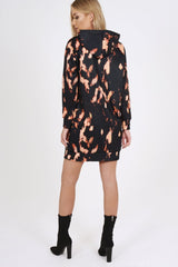 Black Acid Wash Army Hoodie - Aime-Loungewear