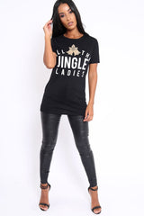 Black All the Jingle Ladies Christmas T-shirt - Ellen-T-shirt