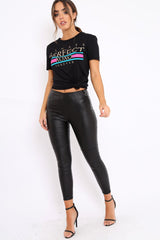 Black Always Perfect Slogan T-shirt - Analise-Tops