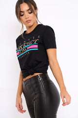 Black Always Perfect Slogan T-shirt - Analise-Tops