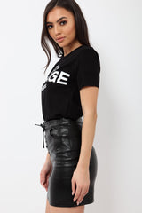 Black Amour Vintage Slogan T-shirt - Jennie-Tops