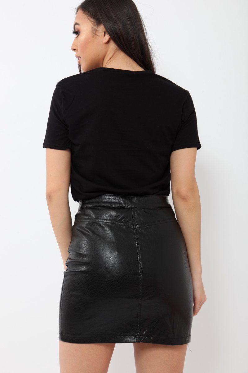 Black Amour Vintage Slogan T-shirt - Jennie-Tops