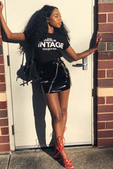 Black Amour Vintage Slogan T-shirt - Jennie-Tops