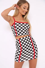 Black And White Checker Board Co-ord - Marcia-Co-ords