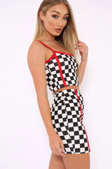 Black And White Checker Board Co-ord - Marcia-Co-ords