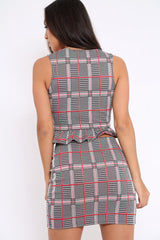 Black And White Hound Tooth Check Co-ord Set - Kellie-Co-ords