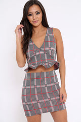 Black And White Hound Tooth Check Co-ord Set - Kellie-Co-ords