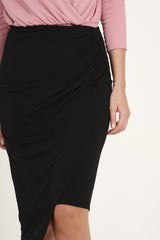Black Assymetric Skirt - Branna-Skirts
