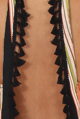 Black Aztec Print Open Back Playsuit - Kenna-Playsuits