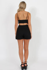 Black Aztec Trim Two Piece Set - Alby-Co-ords