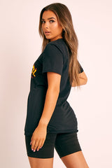 Black Baby Girl Flames T-shirt - Eddie-T-shirt