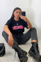 Black Baby Girl Pink Flames T-shirt - Zeila-T-shirt