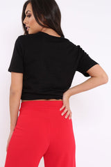 Black Bad Girls Club Slogan T-shirt - Cally-Tops