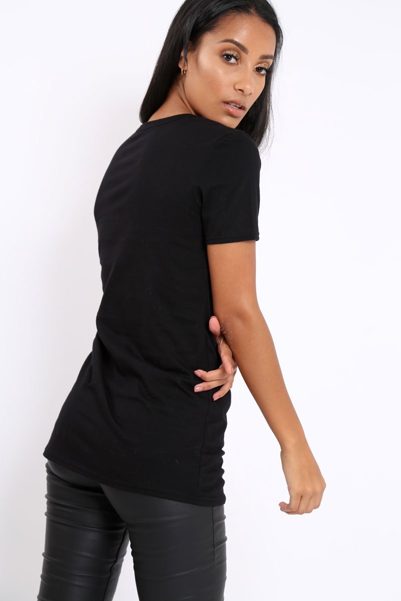 Black Be You Slogan T-shirt - Jackie-Tops