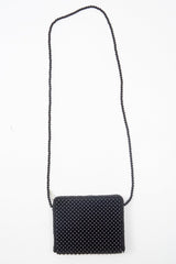 Black Beaded Woven Detail Cross Body Bag - Carolina-Bags