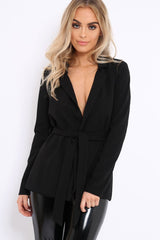 Black Belted Blazer - Kenna-Blazers