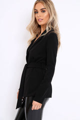 Black Belted Blazer - Kenna-Blazers