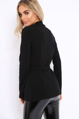 Black Belted Blazer - Kenna-Blazers
