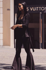 Black Belted Blazer - Kenna-Blazers