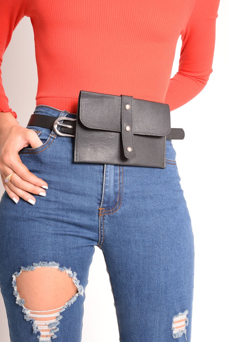 Black Belted Bumbag - Oma-Belts