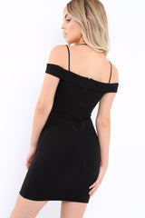 Black Bodycon Mini Dress - Farah-Dresses