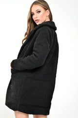 Black Borg Longline Oversized Coat - Acadia-Coats