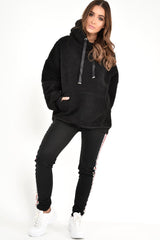 Black Borg Pocket Front Hoodie - Dezi-Hoodies