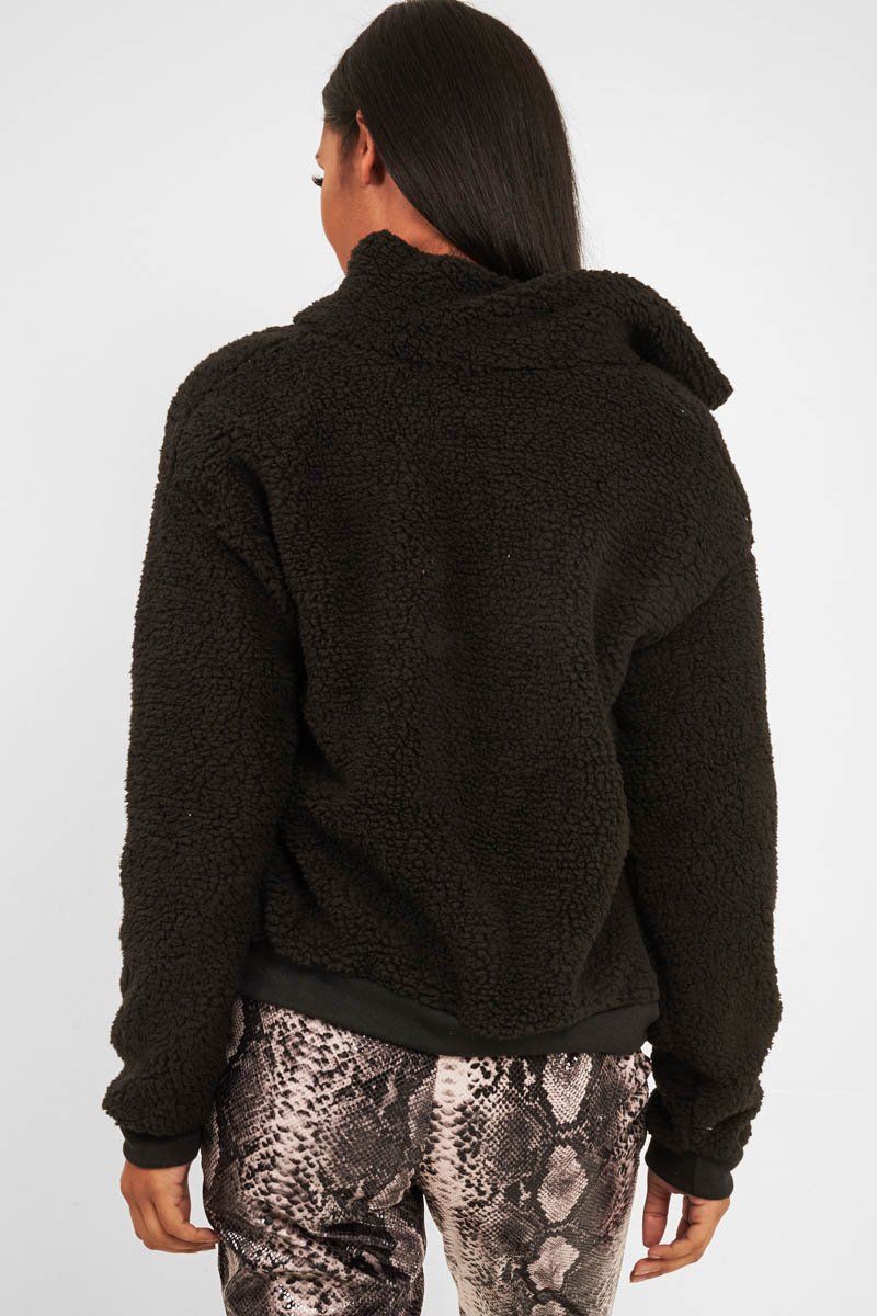 Black Borg Zip Front Jacket - Danyelle-Jackets