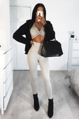 Black Borg Zip Front Jacket - Danyelle-Jackets