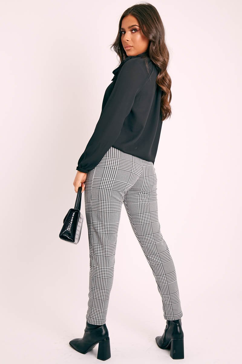 Black Bow Neckline Lightweight Blouse - Flossie-Blouse