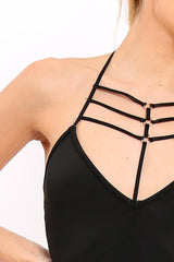 Black Cage Bodysuit - Carissa-Bodysuits
