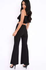 Black Cami Trouser Two Piece Set - Roselle-Co-ords