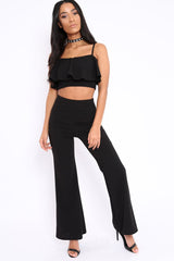 Black Cami Trouser Two Piece Set - Roselle-Co-ords