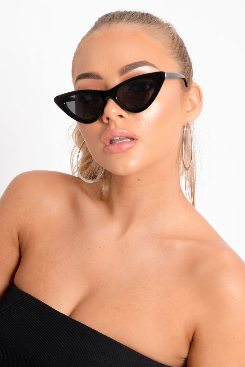 Black Cat Eye Sunglasses - Lynne-Sunglasses